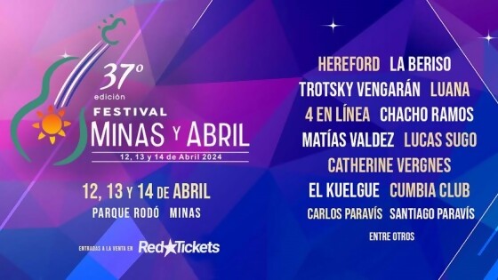 Festival Minas y Abril, del 12 al 14 de abril en el Pque. Rodó de la ciudad de Minas. — Qué tiene la tarde — Más Temprano Que Tarde | El Espectador 810