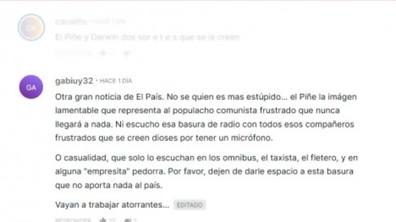 Darwin leyó a los foristas que comentarios la noticia sobre su defensa de El Piñe — Darwin concentrado — No Toquen Nada | El Espectador 810