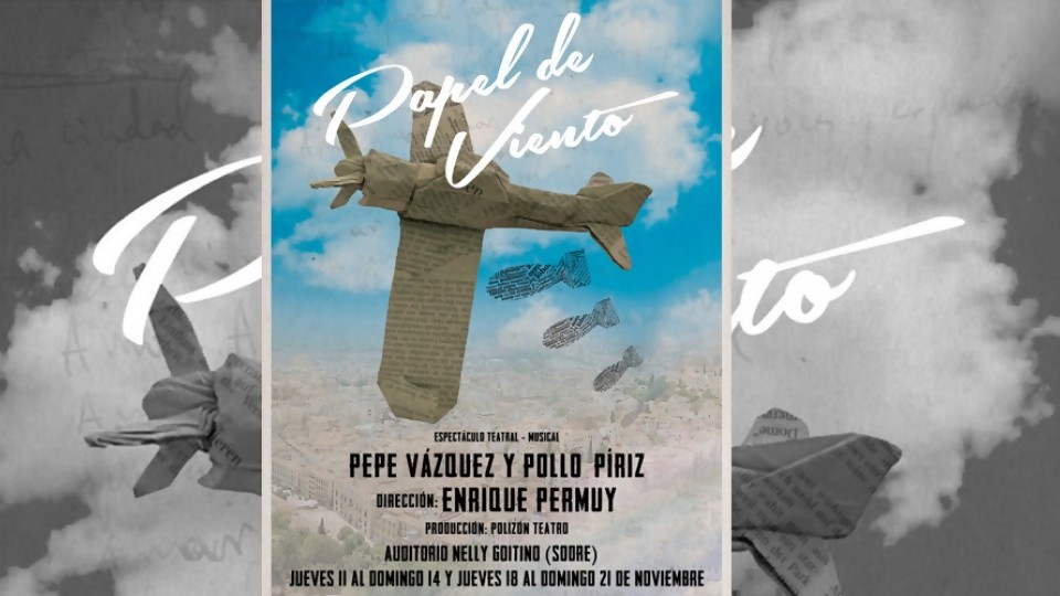 Papel de viento: Polizón teatro presenta a Pepe Vázquez y Pollo Píriz bajo la dirección de Enrique Permuy —  La Entrevista — Más Temprano Que Tarde | El Espectador 810
