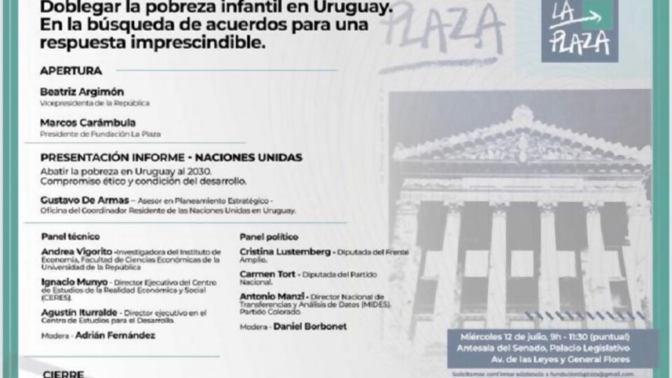 Doblegar la pobreza infantil en Uruguay. En la búsqueda de acuerdos para una respuesta imprescindible —  Qué tiene la tarde — Más Temprano Que Tarde | El Espectador 810